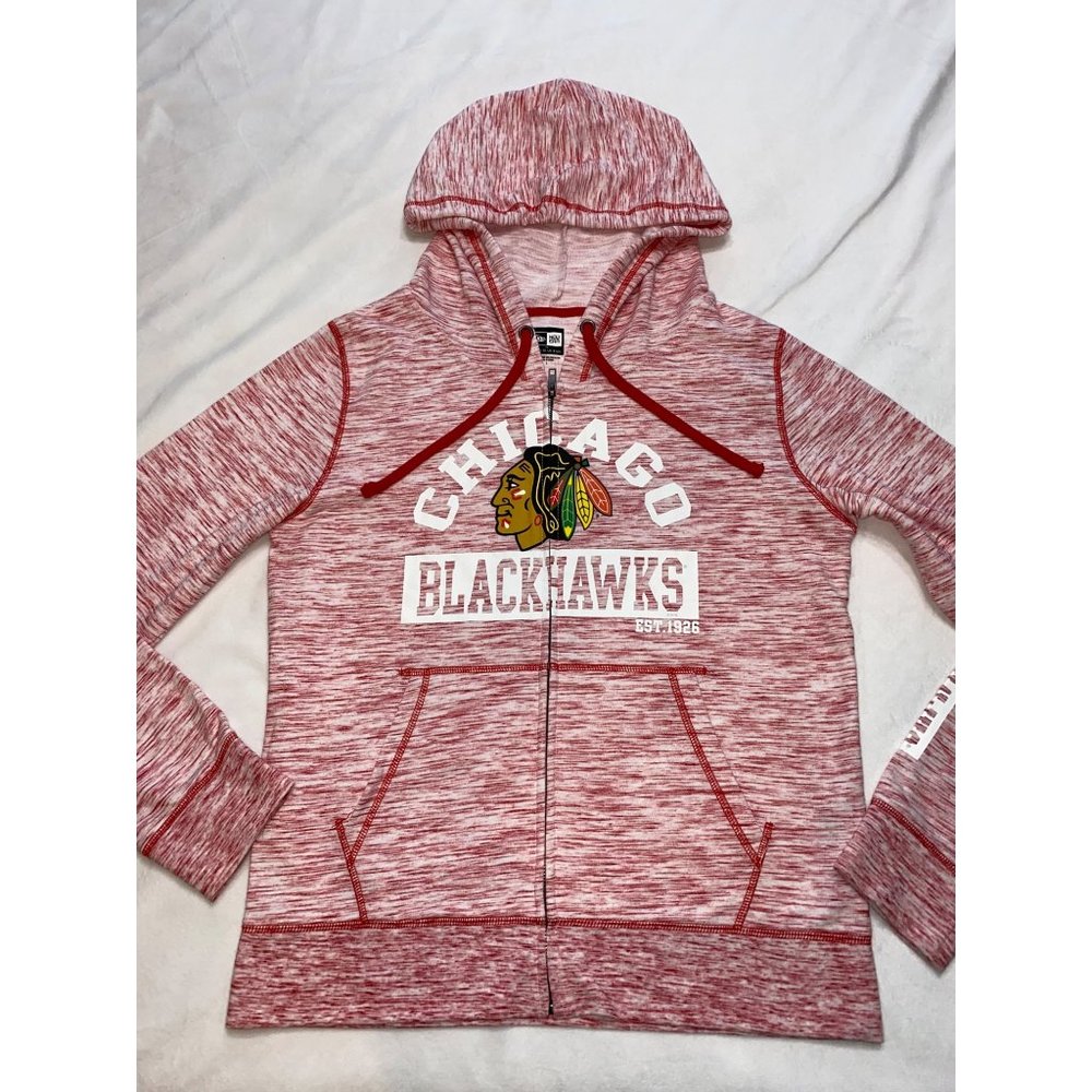 NWT New Era Chicago Blackhawks Ladies Zip Up Hoodie Size Large